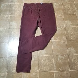 AG Everett Slim Straight Leg Jeans Burgundy